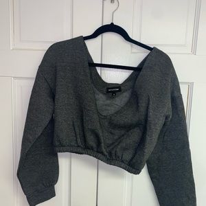 Crop Off Shoulder Sweater